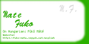 mate fuko business card